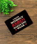 Funny Ramen Vintage Metal Sign 8x12 Inch Tin Wall Art for Kitchen Home Bar Garage Office Decor Durable Aluminum Rustic Sign Poster with Easy Mount Holes Man Cave Vibe displayed on wooden surface with plant