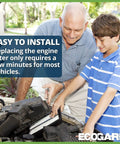 Father and child installing Premium Engine Air Filter For Volvo XC40 2.0L 2019 2020 Replacement For A3415C And 31474521