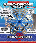 Self-Flying Aero Drone 360 For Kids With Hand Command Control packaging showing features like sensors and collision protection.
