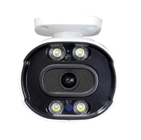 Front view of 4K Analog Security Camera 8MP TVI Bullet Camera For CCTV Coax BNC IR Night Vision Waterproof Metal Housing