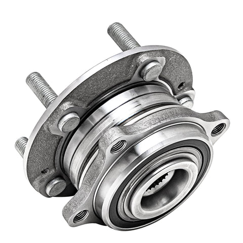 Side view of Pair Front Or Rear AWD Wheel Bearing Hub Assembly for Hyundai Santa Fe 2007-2020 showing metal construction