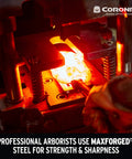 Forging process of 36 Inch Branch Cutter Loppers With Aluminum Handles And Dual Arc Bypass Blade in heated steel press