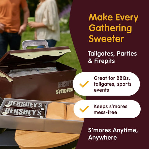 Smores Caddy Tray Organizer On The Go Station With Removable Tray And Carrying Handle For Picnics And Camping Keeps All Essentials Neat