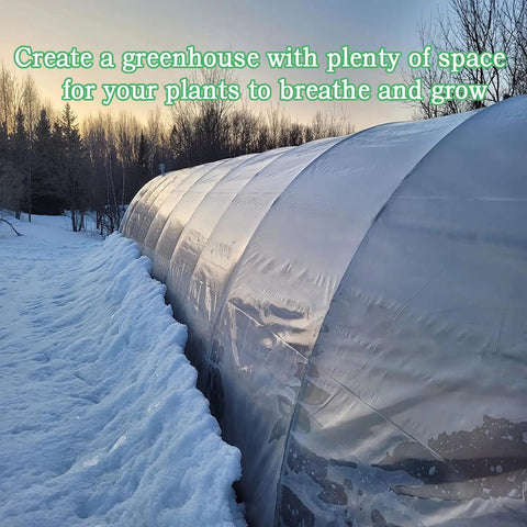 Greenhouse Plastic Sheeting 6 Mil Thick Clear Poly Film For Outdoor Gardens, Waterproof UV Resistant Wind Frost Dust Proof Covering, 6.5 Ft By 10 Ft Durable No Fuss Setup
