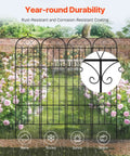 Heavy Duty Rustproof Metal Garden Trellis Set 4 Pack 87 By 20 Inches Climbing Plant Support in outdoor garden