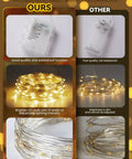 Comparison of Battery Operated Fairy Lights With Remote 33Ft 100 LED Waterproof IP44 Indoor Outdoor Go Anywhere Starry Twinkle Decor.