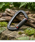 Two Way Quick Lock Double Locking Climbing Carabiner 25kN Heavy Duty For Rock Climbing Rappelling Survival Gear