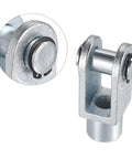 Heavy Duty Air Cylinder Rod Clevis End Y Connector 94mm Length With M20x1.5 Female Thread For 80mm Bore Pneumatic Linkage Alloy Build Tough As Nails Easy Install And Durable Performance. alloy clevis end with pivot pin and female threaded base