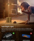 Cordless Rechargeable Table Lamp With 5000mAh Battery, USB Powered Desk Light In Metal Aluminum Housing in cozy room