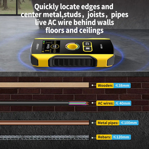 Heavy Duty Wall Scanner Stud Finder Delivering Dead On Accuracy For Finding Wood Studs Metal Pipes Ac Wires And Joists With Easy Center Marking For A No Sweat Diy Weekend Build