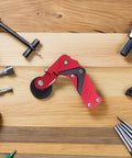 Heavy Duty Universal Motorcycle Chain Tensioner Kit For Dirt Bikes And Atvs With Anti Slip Roller For Precise Adjustment And Safe Heavy Rides, red aluminum