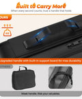 5200 Fahrenheit Fireproof Document Box With Lock Expandable File Organizer showing durable handle design