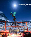 Beginner Friendly Compact Travel Telescope With Adjustable Tripod Finderscope And Phone Adapter 750x60mm snowy landscape view