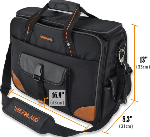 88 Pocket Electrician Tool Bag With 3 Large Compartments And 35L Capacity, Padded 17 Inch Laptop Sleeve, Built For Electricians, Technicians, HVAC Pros And Mobile Techs Who Need Serious Organization