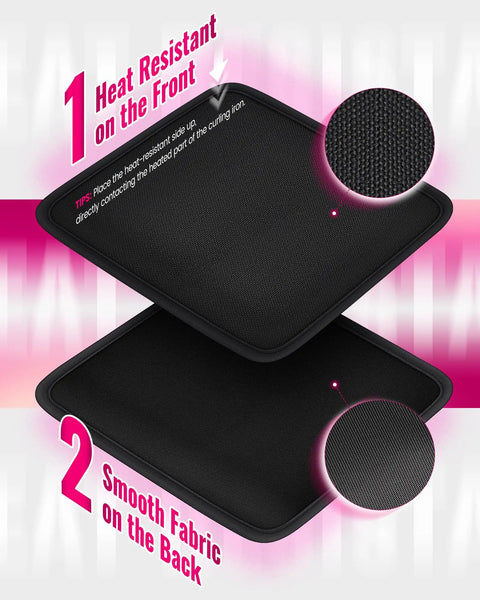 Close-up of Shark FlexStyle Hair Tools Travel Bag heat-resistant mat with smooth fabric and heat-resistant surface.