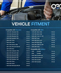 Vehicle fitment chart for Chevrolet, GMC, Cadillac; includes models like Silverado 1500, Sierra 1500, Yukon, and Escalade.