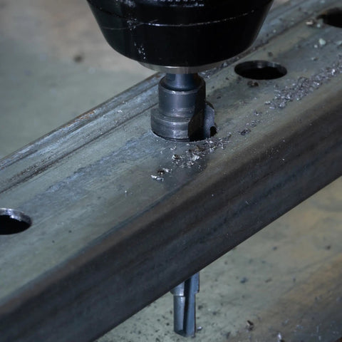 Heavy Duty Step Drill Bit Set 5 Piece Industrial Grade Unibit Kit with 3 Flat Shank High Speed Steel Black Oxide drilling metal
