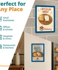 8.5 By 11 Inch Peel And Stick Adhesive Wall Frames Pack Of 5 In Blue, self-adhesive sign holders, bakery display