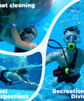 Portable 1L Mini Scuba Tank With Regulator And Pressure Gauge For Underwater Breathing Snorkeling And Emergency Rescue Gear in use