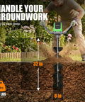 Person using 40V Brushless Cordless Auger Post Hole Digger With 8 Inch Bit 2 Speed And Reverse Delivers Beast Torque At 90 Nm