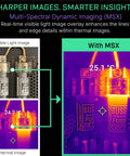 Edge Pro Wireless Bluetooth Thermal Imaging Camera For Smartphones, showing MSX fusion with visible and thermal overlay.