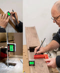 Digital Angle Finder Magnetic With Case And Backlit LCD For Table Saw Woodworking And Construction IP54 Rating in use