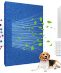 Reusable Air Filter 20x30 for HVAC and RV cut to fit with high airflow MERV 6; illustration of airflow cleaning dust, pollen.