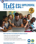 Cover of Ace Your TExES Esl Supplemental 154 Exam With This Revised Study Guide, featuring a teacher and students engaged in study.
