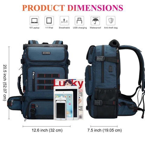 Carry On Travel Backpack For Men And Women Airline Approved Convertible  Nylon Duffle Style Luggage Bag With Multiple Pockets Eco Friendly Recycled  