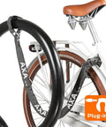 Plug In Chain Lock For Bicycles And Scooters 130 Cm Long Five Point Five Mm Hardened Steel Links securing bike to rack