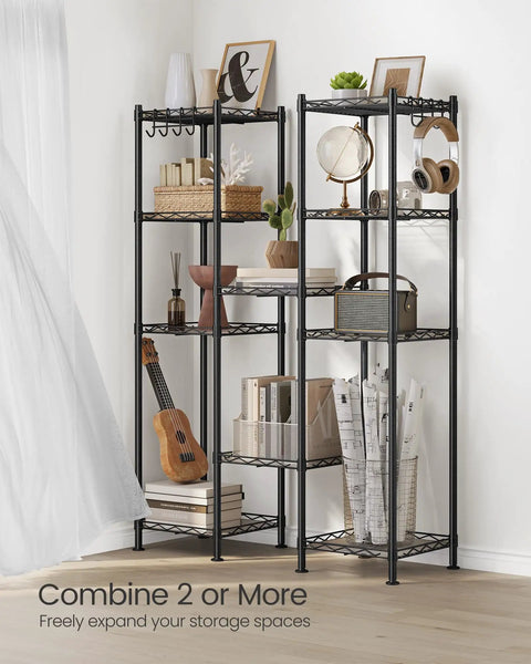 Tiny Bathroom Game Changer Five Tier Storage Rack Super Compact Organizer Hella Sturdy Powder Coated Steel Build Slim Floor Stand For Quick Easy Decluttering And Smart Small Space Living Solutions Right Away