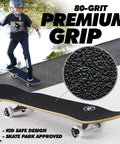 Ice Cream Themed Girls Skateboard With 7 Ply Maple Deck Double Kicktail 27.5 Inch Deck 7.75 Inch Width showcasing 80-grit grip