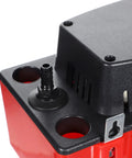 Diversitech ULTRACP-22 condensate pump close-up: red base, black top housing with removable check valve