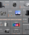 Infographic of compatible devices for the 52-In-1 Precision Screwdriver Set with double-ended bits for electronics repair kit use.