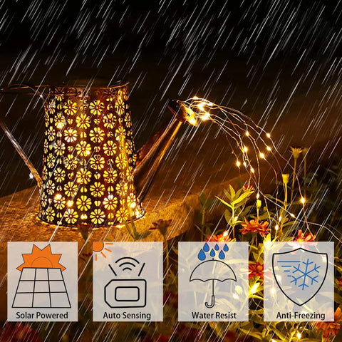 Solar Garden Lights Outdoor Hanging Lanterns With Waterproof IP65 Design lighting garden path in rain