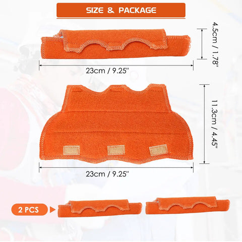 Hard Hat Sweatbands 2 Pack Washable Sweat Band Liners, Flame Retardant Cotton Replacement, size dimensions