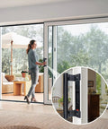 Aluminum Sliding Door Handle for Glass Patio Doors, 8 Inch Pull Fits Six And Five Eighths Inch Mounting Holes, Black Finish