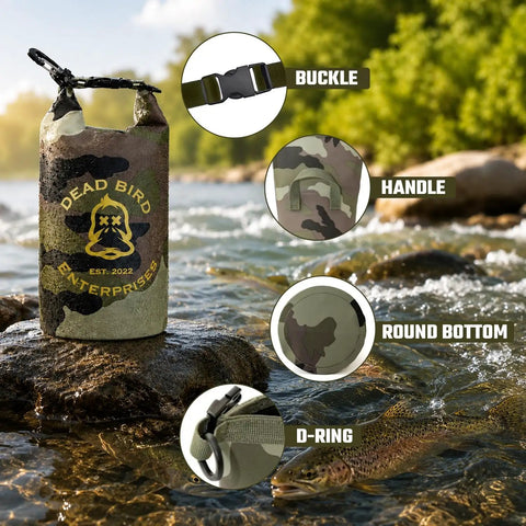 Waterproof 2L Camouflage Dry Bag With Roll Top Closure For Duck Hunting And Outdoor Fun Beach Boating Kayaking Fishing Camping