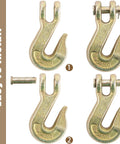 Installation steps of 3/8 Inch Clevis Grab Hook For Chains Grade 70 G70 Heavy Duty 6600 Lbs Break Strength