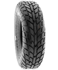 Front view of Versatile All Terrain ATV UTV Tire Set Of 2 6 Ply Tubeless A021 14570-6 On 6 Inch Rims for off-road use.