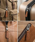 Leather Zipper Pull Replacement Kit With Detachable Clips 16Pcs Assorted Colors Easy Tool Free Install shown on luggage, backpack, jacket, and purse.