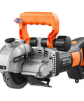 Powerhouse Wall Chaser for Concrete and Brick, 6800 RPM Electric Groove Cutter with orange handle and five blades