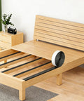 Heavy Duty Anti Squeak Tape For Queen Bed Slats 0.12 Thick X 1.18 Wide X 32.8 Ft on wooden bed frame with slats.