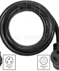 Heavy Duty 50 Foot 30 Amp Dryer Extension Cord NEMA 10 30 3-Prong for Electric Dryer with 600 Volt Jacket STW 10 3