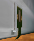 Close-up of brass latch from Mixed 2 Pack Door Latch Repair Kit With Brass Finish For Quick Fix In Minutes No Tools Needed Slim Profile