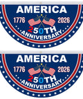 250th Anniversary American Flag Bunting Set, Two Pieces 1.5 By 3 Feet, 1776 To 2026 Patriotic Banner For Indoor Outdoor Use, 4th Of July