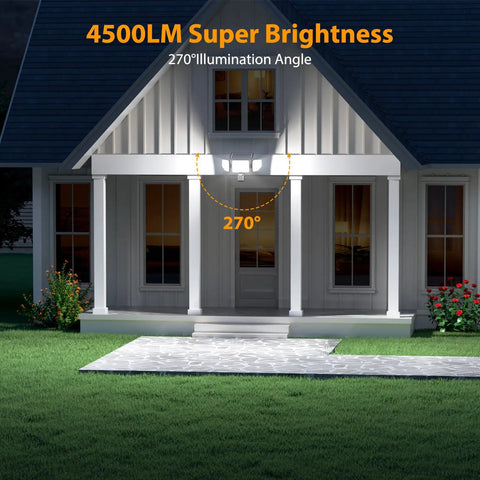 High Power Three Head Outdoor Solar Lights With Remote And Motion Sensor IP65 Weatherproof Flood Lamps For Driveway And Yard Full Blast Brightness To Light Up The Block Rock Solid Build 2 Pack Option