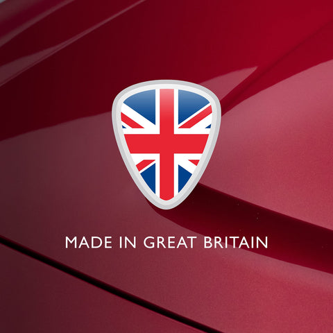 Union Jack shield with 'MADE IN GREAT BRITAIN' text on a red car surface, Bird Dropping Wipes 10 Pack For Cars Quick, Safe Exterior Clean Up That Softens Droppings Before Wiping One Time Use Sachets Gentle On All Exterior Surfaces Fast Mess Free Car Cleaning.