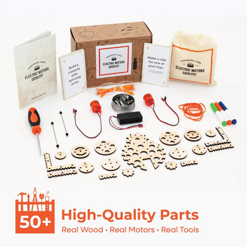 Epic STEM Kit For Kids Aged 8 To 10 Build Robots Tinker Circuits And Engineer With Motors Wood Parts And Real Life Hardware