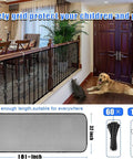 Stairway Net Baby Safety Rail Banister Guard 15 Ft By 2.6 Ft Indoor Outdoor Black All Weather Durable Mesh, installed on a balcony.
